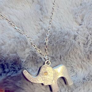 Silver Elephant Pendant Necklace